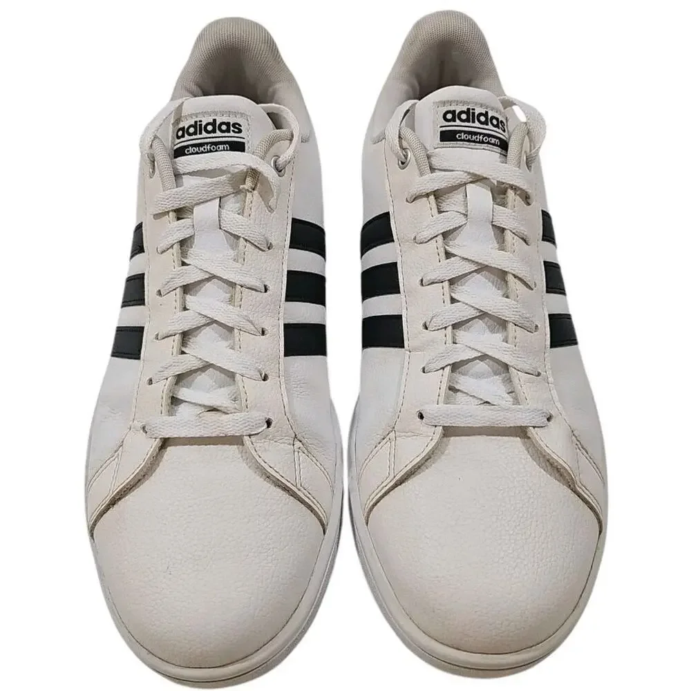 Adidas ~Men's Size 12~ Cloudfoam Neo White Black - AW4294-